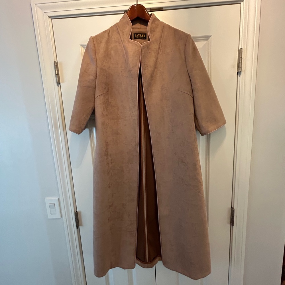 Jayley Collection faux suede jacket.  Blush color.